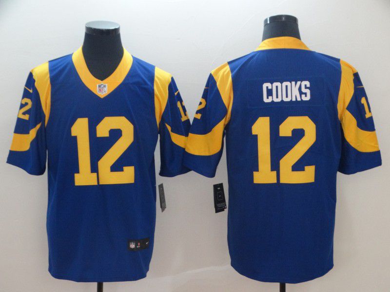 Men Los Angeles Rams #12 Cooks Blue Nike Vapor Untouchable Limited Player NFL Jerseys->los angeles rams->NFL Jersey